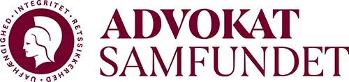 Logo for Advokatsamfundet med kvindeprofil og ordene: Integritet, Retssikkerhed, Uafhængighed.